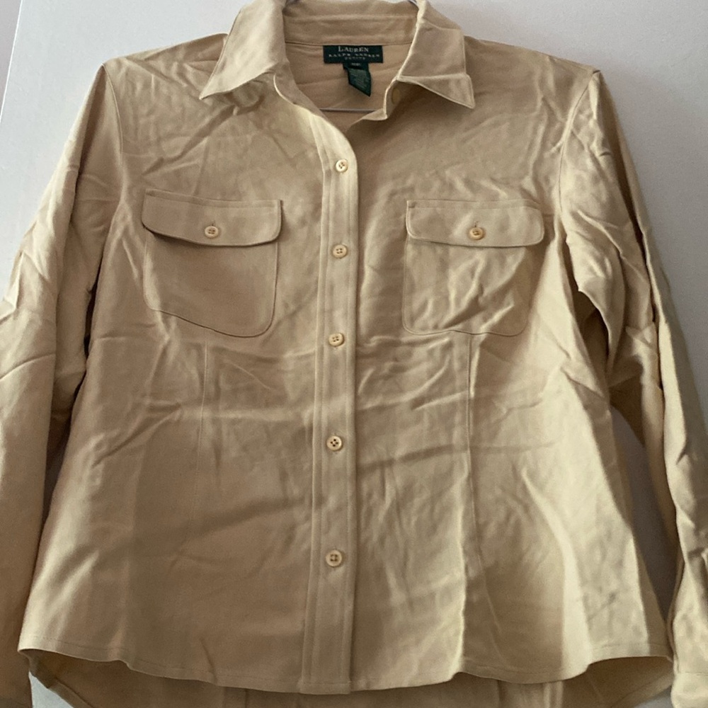 Ralph Lauren Long sleeve 100% silk thick soft material